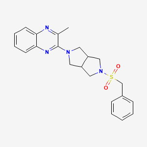 molecular formula C22H24N4O2S B6469558 2-methyl-3-{5-phenylmethanesulfonyl-octahydropyrrolo[3,4-c]pyrrol-2-yl}quinoxaline CAS No. 2640895-66-3