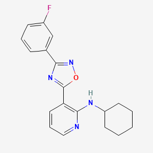 N-cyclohexyl-3-[3-(3-fluorophenyl)-1,2,4-oxadiazol-5-yl]pyridin-2-amine