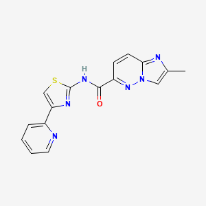 2-methyl-N-[4-(pyridin-2-yl)-1,3-thiazol-2-yl]imidazo[1,2-b]pyridazine-6-carboxamide