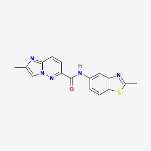 2-methyl-N-(2-methyl-1,3-benzothiazol-5-yl)imidazo[1,2-b]pyridazine-6-carboxamide