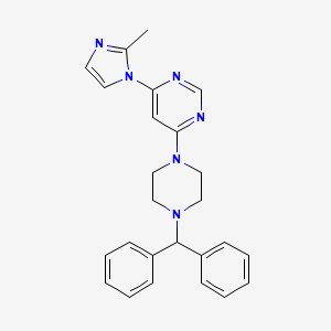 4-[4-(diphenylmethyl)piperazin-1-yl]-6-(2-methyl-1H-imidazol-1-yl)pyrimidine