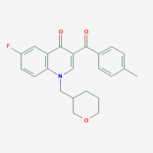 6-fluoro-3-(4-methylbenzoyl)-1-[(oxan-3-yl)methyl]-1,4-dihydroquinolin-4-one