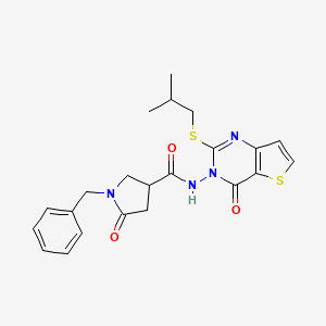 1-benzyl-N-{2-[(2-methylpropyl)sulfanyl]-4-oxo-3H,4H-thieno[3,2-d]pyrimidin-3-yl}-5-oxopyrrolidine-3-carboxamide