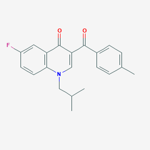 6-fluoro-3-(4-methylbenzoyl)-1-(2-methylpropyl)-1,4-dihydroquinolin-4-one