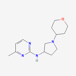 4-methyl-N-[1-(oxan-4-yl)pyrrolidin-3-yl]pyrimidin-2-amine