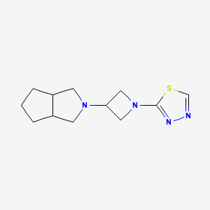 molecular formula C12H18N4S B6469761 2-(3-{octahydrocyclopenta[c]pyrrol-2-yl}azetidin-1-yl)-1,3,4-thiadiazole CAS No. 2640956-79-0