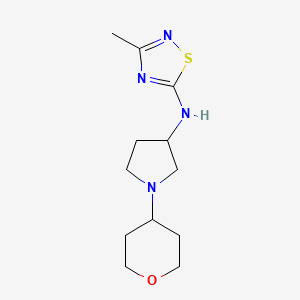 3-methyl-N-[1-(oxan-4-yl)pyrrolidin-3-yl]-1,2,4-thiadiazol-5-amine