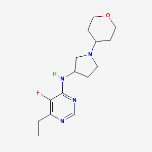 molecular formula C15H23FN4O B6469799 6-ethyl-5-fluoro-N-[1-(oxan-4-yl)pyrrolidin-3-yl]pyrimidin-4-amine CAS No. 2640829-45-2