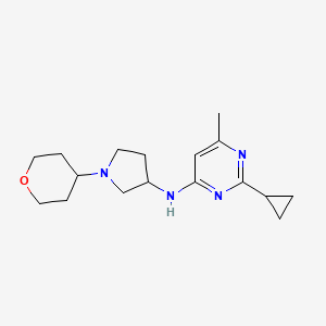 2-cyclopropyl-6-methyl-N-[1-(oxan-4-yl)pyrrolidin-3-yl]pyrimidin-4-amine