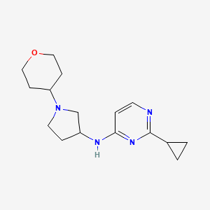 2-cyclopropyl-N-[1-(oxan-4-yl)pyrrolidin-3-yl]pyrimidin-4-amine