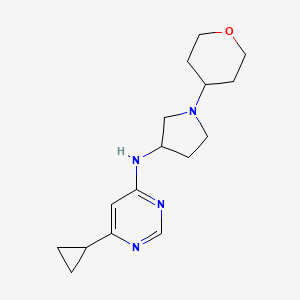 6-cyclopropyl-N-[1-(oxan-4-yl)pyrrolidin-3-yl]pyrimidin-4-amine