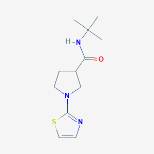 molecular formula C12H19N3OS B6469874 N-tert-butyl-1-(1,3-thiazol-2-yl)pyrrolidine-3-carboxamide CAS No. 2640896-89-3