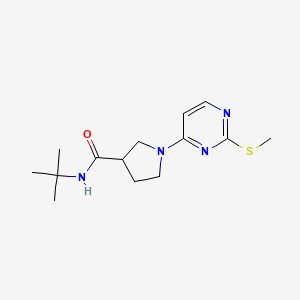 molecular formula C14H22N4OS B6469925 N-tert-butyl-1-[2-(methylsulfanyl)pyrimidin-4-yl]pyrrolidine-3-carboxamide CAS No. 2640836-69-5