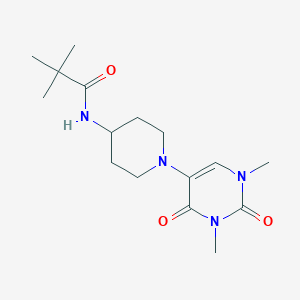 N-[1-(1,3-dimethyl-2,4-dioxo-1,2,3,4-tetrahydropyrimidin-5-yl)piperidin-4-yl]-2,2-dimethylpropanamide