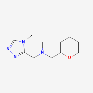 methyl[(4-methyl-4H-1,2,4-triazol-3-yl)methyl][(oxan-2-yl)methyl]amine