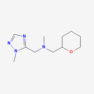 methyl[(1-methyl-1H-1,2,4-triazol-5-yl)methyl][(oxan-2-yl)methyl]amine