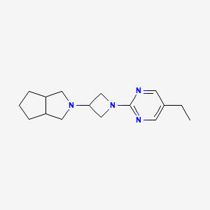 molecular formula C16H24N4 B6470012 5-ethyl-2-(3-{octahydrocyclopenta[c]pyrrol-2-yl}azetidin-1-yl)pyrimidine CAS No. 2640867-07-6