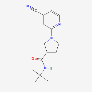 molecular formula C15H20N4O B6470040 N-tert-butyl-1-(4-cyanopyridin-2-yl)pyrrolidine-3-carboxamide CAS No. 2640954-97-6