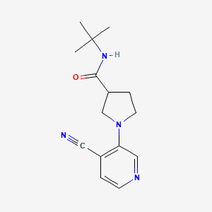 molecular formula C15H20N4O B6470054 N-tert-butyl-1-(4-cyanopyridin-3-yl)pyrrolidine-3-carboxamide CAS No. 2640867-11-2