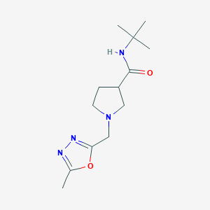 molecular formula C13H22N4O2 B6470064 N-tert-butyl-1-[(5-methyl-1,3,4-oxadiazol-2-yl)methyl]pyrrolidine-3-carboxamide CAS No. 2640889-03-6