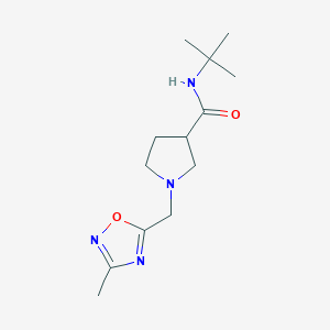 molecular formula C13H22N4O2 B6470065 N-tert-butyl-1-[(3-methyl-1,2,4-oxadiazol-5-yl)methyl]pyrrolidine-3-carboxamide CAS No. 2640821-99-2