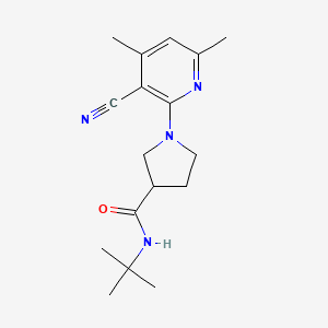 molecular formula C17H24N4O B6470069 N-tert-butyl-1-(3-cyano-4,6-dimethylpyridin-2-yl)pyrrolidine-3-carboxamide CAS No. 2640867-16-7