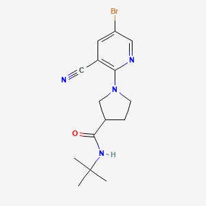 molecular formula C15H19BrN4O B6470086 1-(5-bromo-3-cyanopyridin-2-yl)-N-tert-butylpyrrolidine-3-carboxamide CAS No. 2640842-34-6