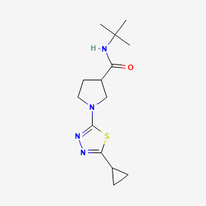 molecular formula C14H22N4OS B6470094 N-tert-butyl-1-(5-cyclopropyl-1,3,4-thiadiazol-2-yl)pyrrolidine-3-carboxamide CAS No. 2640861-09-0