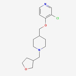 3-chloro-4-({1-[(oxolan-3-yl)methyl]piperidin-4-yl}methoxy)pyridine