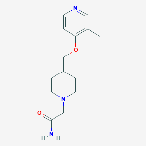 2-(4-{[(3-methylpyridin-4-yl)oxy]methyl}piperidin-1-yl)acetamide