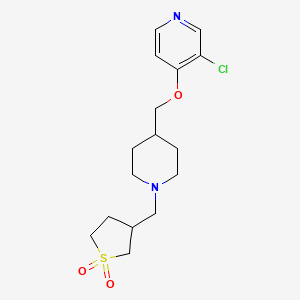 3-[(4-{[(3-chloropyridin-4-yl)oxy]methyl}piperidin-1-yl)methyl]-1lambda6-thiolane-1,1-dione