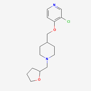 molecular formula C16H23ClN2O2 B6470215 3-chloro-4-({1-[(oxolan-2-yl)methyl]piperidin-4-yl}methoxy)pyridine CAS No. 2640835-59-0