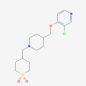 4-[(4-{[(3-chloropyridin-4-yl)oxy]methyl}piperidin-1-yl)methyl]-1lambda6-thiane-1,1-dione