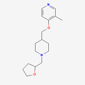 3-methyl-4-({1-[(oxolan-2-yl)methyl]piperidin-4-yl}methoxy)pyridine