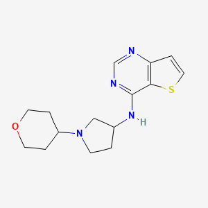 1-(oxan-4-yl)-N-{thieno[3,2-d]pyrimidin-4-yl}pyrrolidin-3-amine