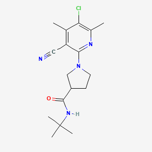 N-tert-butyl-1-(5-chloro-3-cyano-4,6-dimethylpyridin-2-yl)pyrrolidine-3-carboxamide