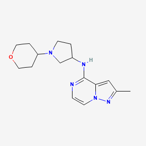 N-{2-methylpyrazolo[1,5-a]pyrazin-4-yl}-1-(oxan-4-yl)pyrrolidin-3-amine