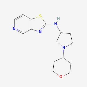 1-(oxan-4-yl)-N-{[1,3]thiazolo[4,5-c]pyridin-2-yl}pyrrolidin-3-amine