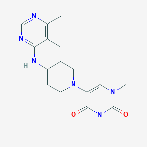 5-{4-[(5,6-dimethylpyrimidin-4-yl)amino]piperidin-1-yl}-1,3-dimethyl-1,2,3,4-tetrahydropyrimidine-2,4-dione