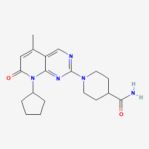 1-{8-cyclopentyl-5-methyl-7-oxo-7H,8H-pyrido[2,3-d]pyrimidin-2-yl}piperidine-4-carboxamide