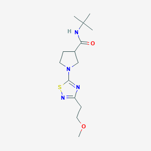 N-tert-butyl-1-[3-(2-methoxyethyl)-1,2,4-thiadiazol-5-yl]pyrrolidine-3-carboxamide