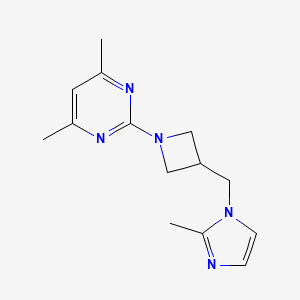 4,6-dimethyl-2-{3-[(2-methyl-1H-imidazol-1-yl)methyl]azetidin-1-yl}pyrimidine