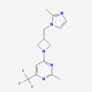 2-methyl-4-{3-[(2-methyl-1H-imidazol-1-yl)methyl]azetidin-1-yl}-6-(trifluoromethyl)pyrimidine