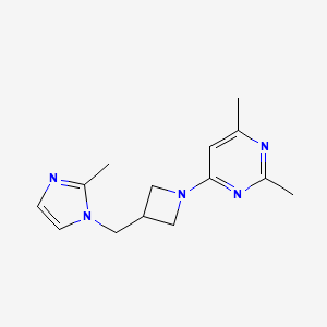 2,4-dimethyl-6-{3-[(2-methyl-1H-imidazol-1-yl)methyl]azetidin-1-yl}pyrimidine