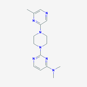 molecular formula C15H21N7 B6470306 N,N-dimethyl-2-[4-(6-methylpyrazin-2-yl)piperazin-1-yl]pyrimidin-4-amine CAS No. 2640846-12-2