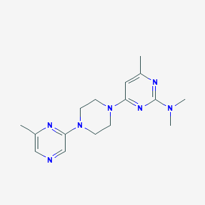 N,N,4-trimethyl-6-[4-(6-methylpyrazin-2-yl)piperazin-1-yl]pyrimidin-2-amine