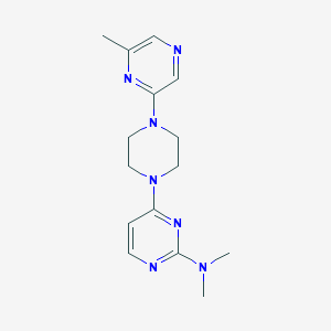 molecular formula C15H21N7 B6470331 N,N-dimethyl-4-[4-(6-methylpyrazin-2-yl)piperazin-1-yl]pyrimidin-2-amine CAS No. 2640958-62-7