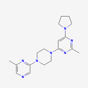 2-methyl-4-[4-(6-methylpyrazin-2-yl)piperazin-1-yl]-6-(pyrrolidin-1-yl)pyrimidine