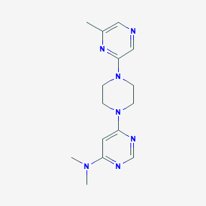 N,N-dimethyl-6-[4-(6-methylpyrazin-2-yl)piperazin-1-yl]pyrimidin-4-amine