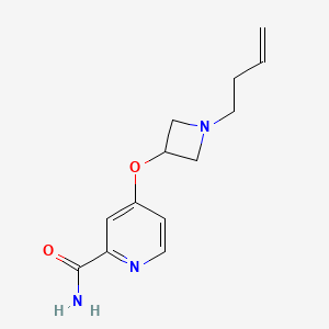 molecular formula C13H17N3O2 B6470348 4-{[1-(but-3-en-1-yl)azetidin-3-yl]oxy}pyridine-2-carboxamide CAS No. 2640957-94-2